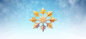 Et snefnug omringet af træer.