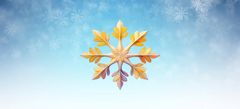 Et snefnug omringet af træer.